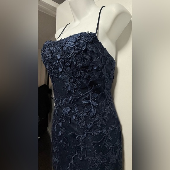 Source Unknown Midnight Blue Floral Maxi Dress - Picture 5 of 13